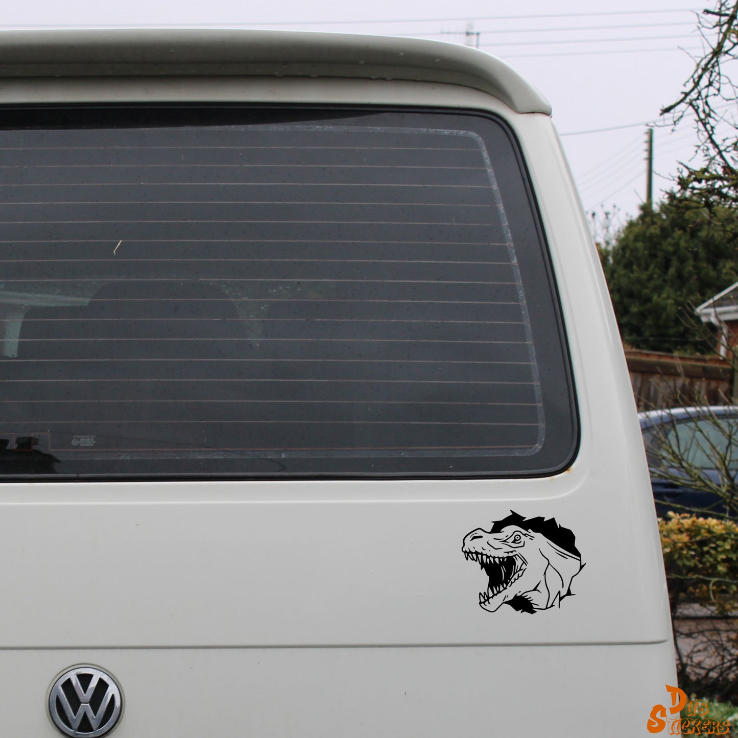 T Rex Head Decal Vinyl Waterpoof Sticker Campervan Laptop Window