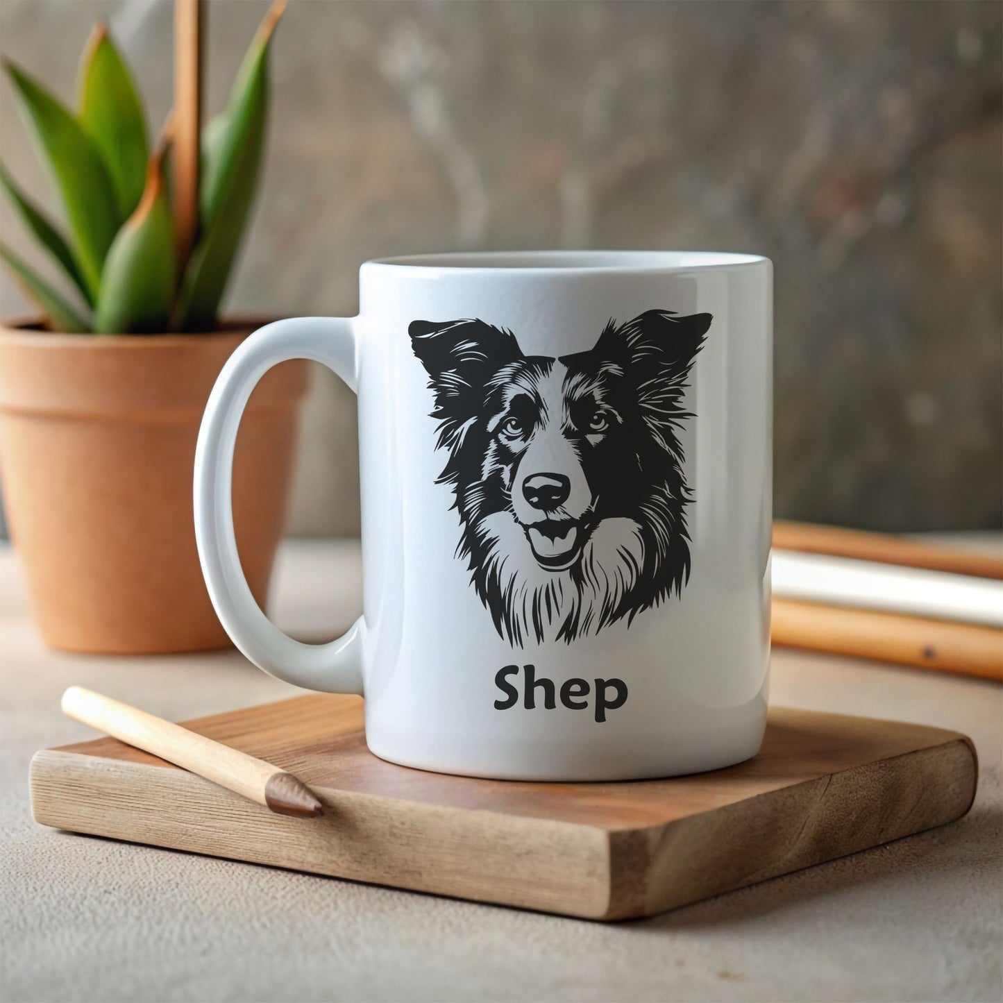 Personalised Border Collie Mug