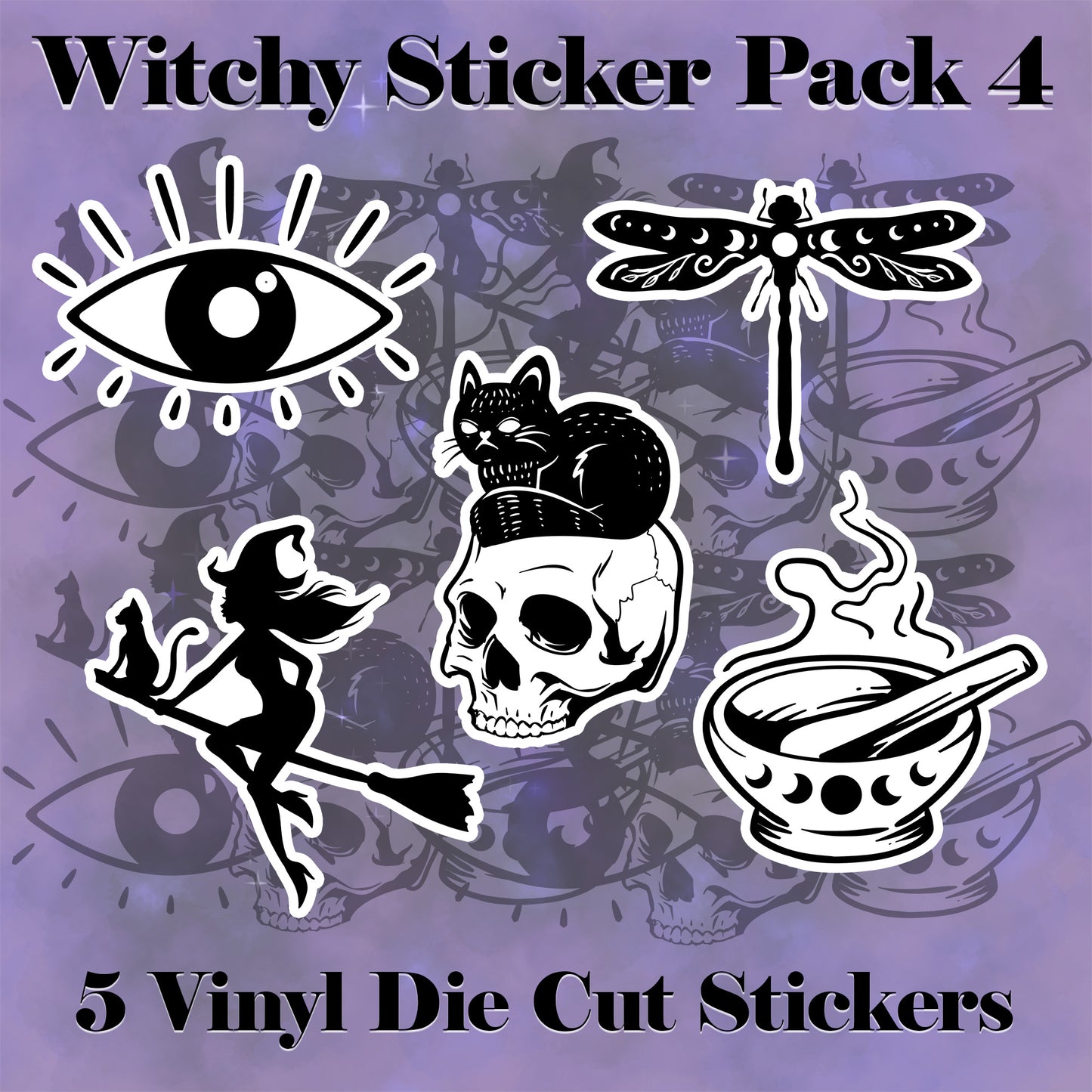 Witchy Vinyl Die Cut Sticker Pack 4