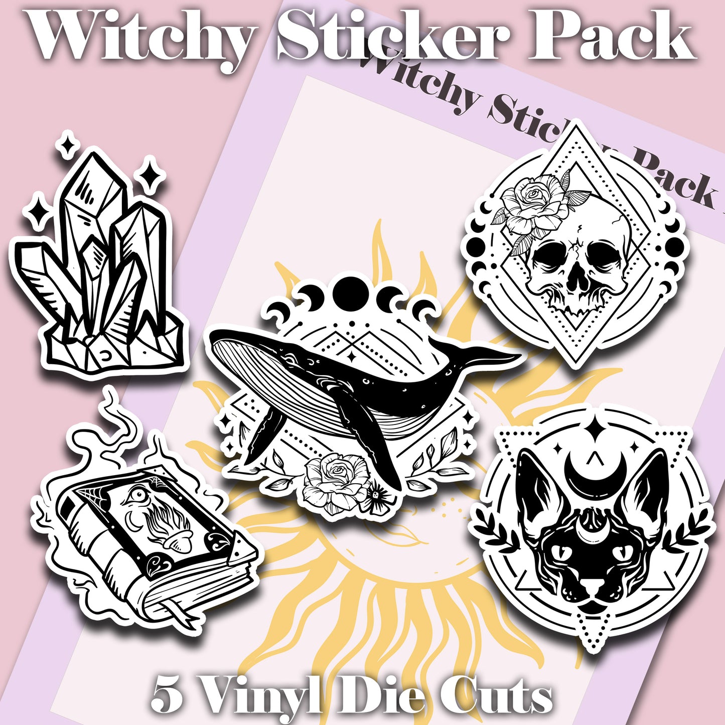 Witchy Vinyl Die Cut Sticker Pack 5