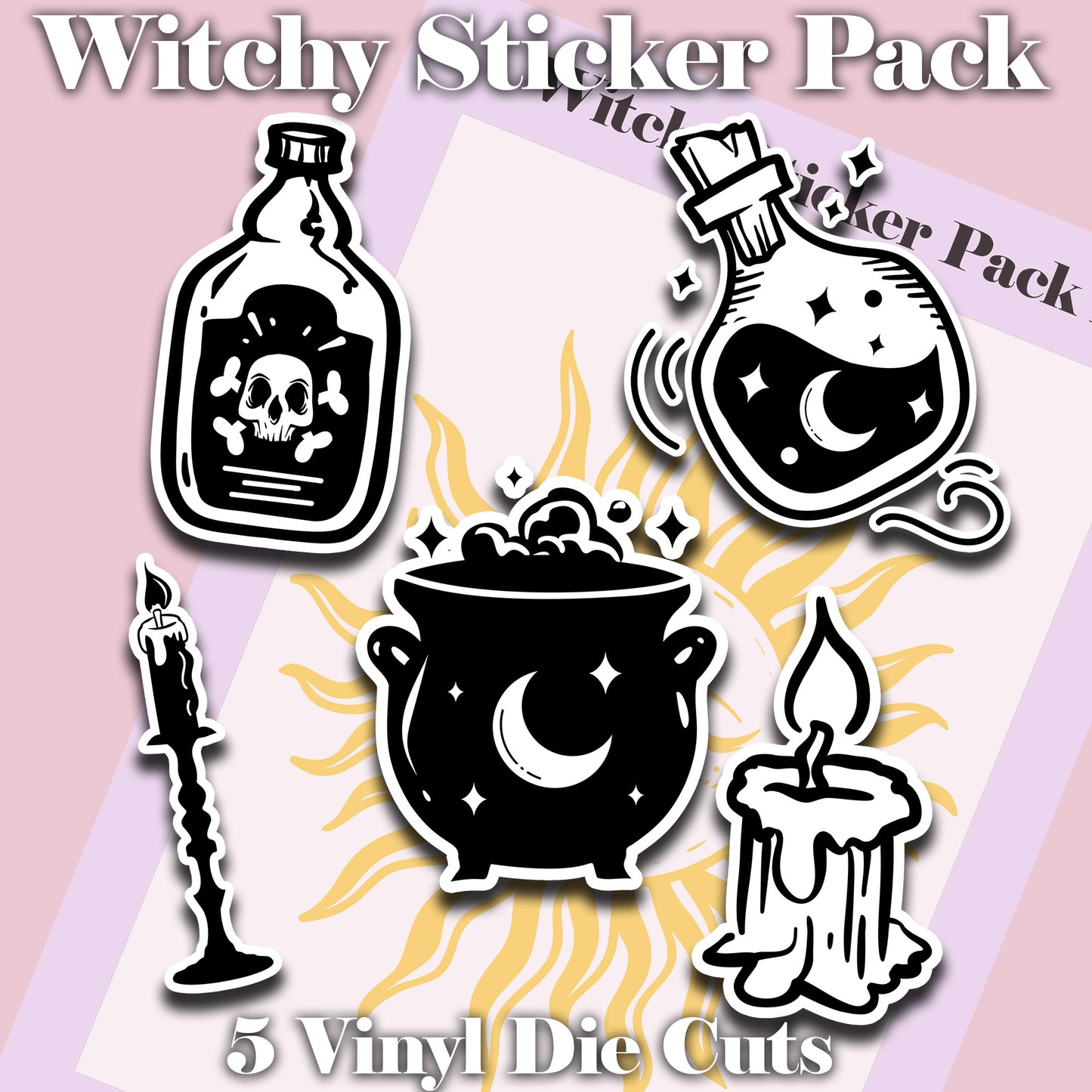 Witchy Vinyl Die Cut Sticker Pack 1