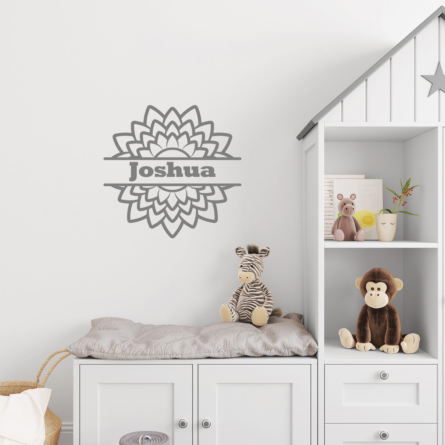 Custom Name Flower Decal