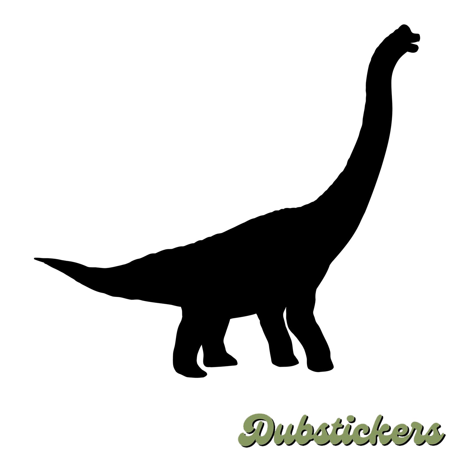 Brachiosaurus Dinosaur Silhouette Decal
