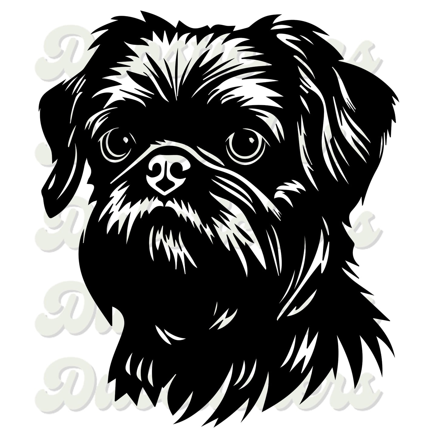 Brussels Griffon Dog Head Decal