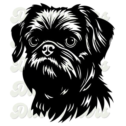 Brussels Griffon Dog Head Decal