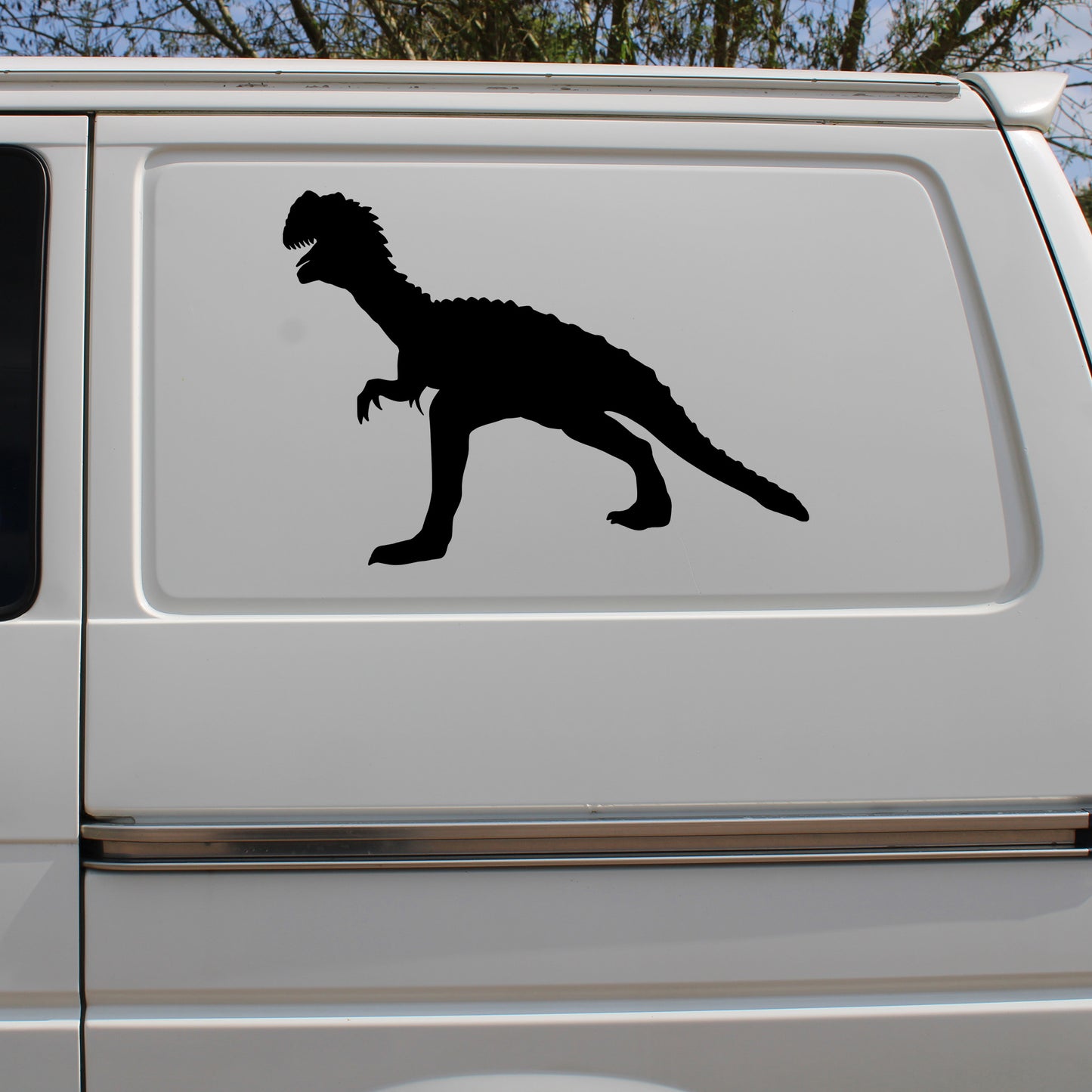 Dilophosaurus Dinosaur Silhouette Decal Vinyl Waterpoof Sticker Campervan Laptop Window