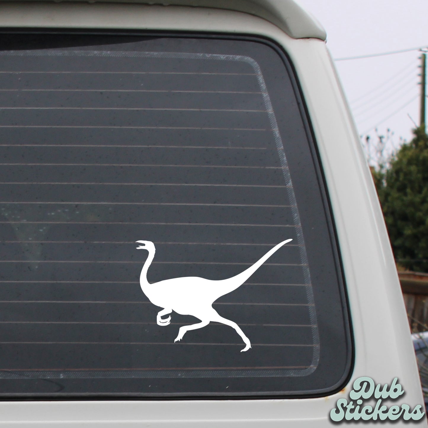 Gallimimus Dinosaur Silhouette Decal Vinyl Waterpoof Sticker Campervan Laptop Window