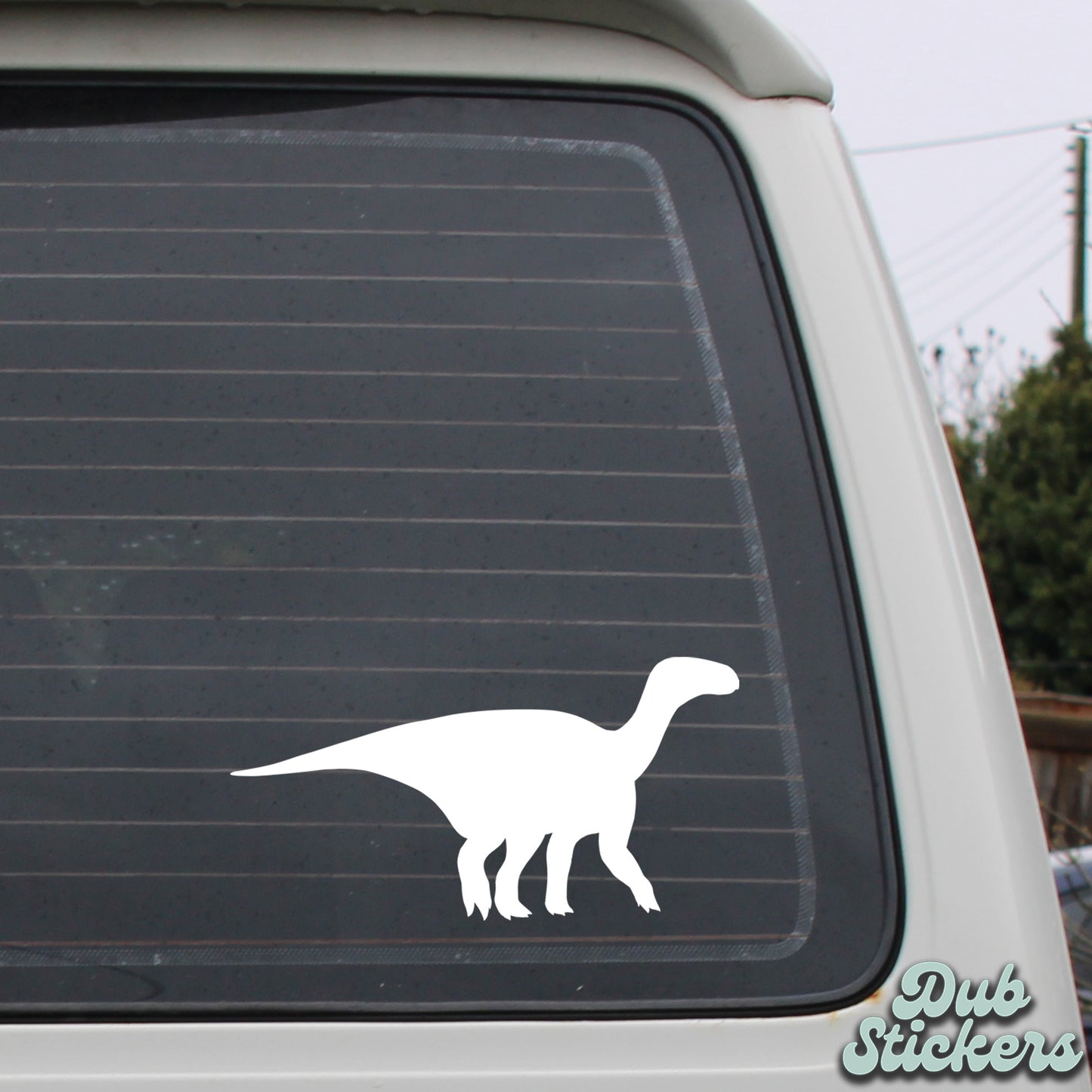 Iguanodon Dinosaur Silhouette Decal Vinyl Waterpoof Sticker Campervan Laptop Window
