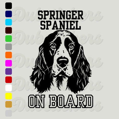 English Springer Spaniel On Board Decal