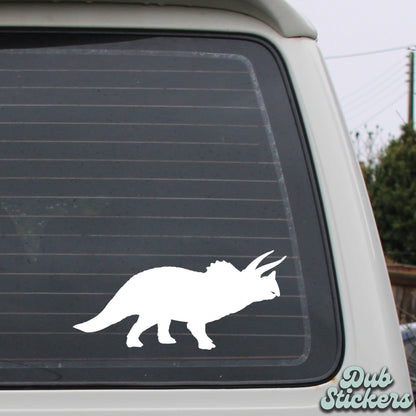 Triceratops Dinosaur Silhouette Decal Vinyl Waterpoof Sticker Campervan Laptop Window