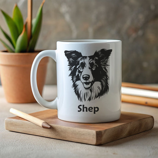 Personalised Border Collie Mug