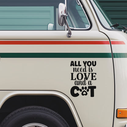 All You Need Is Love And A Cat Decal