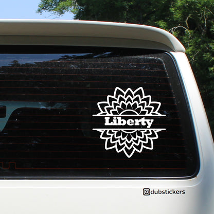 Custom Name Flower Decal