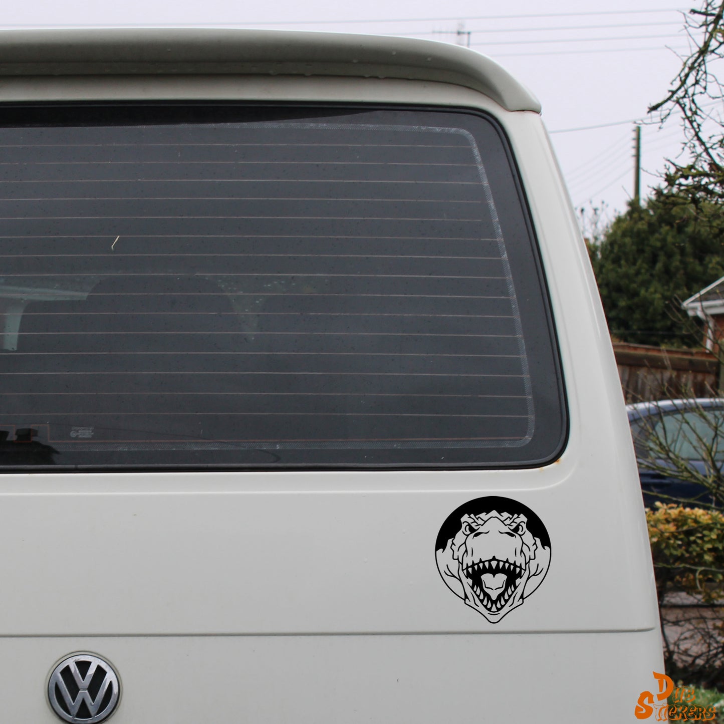 T Rex Head Decal Vinyl Waterpoof Sticker Campervan Laptop Window
