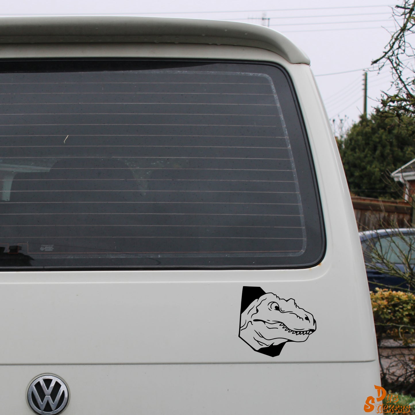 T Rex Head Decal Vinyl Waterpoof Sticker Campervan Laptop Window