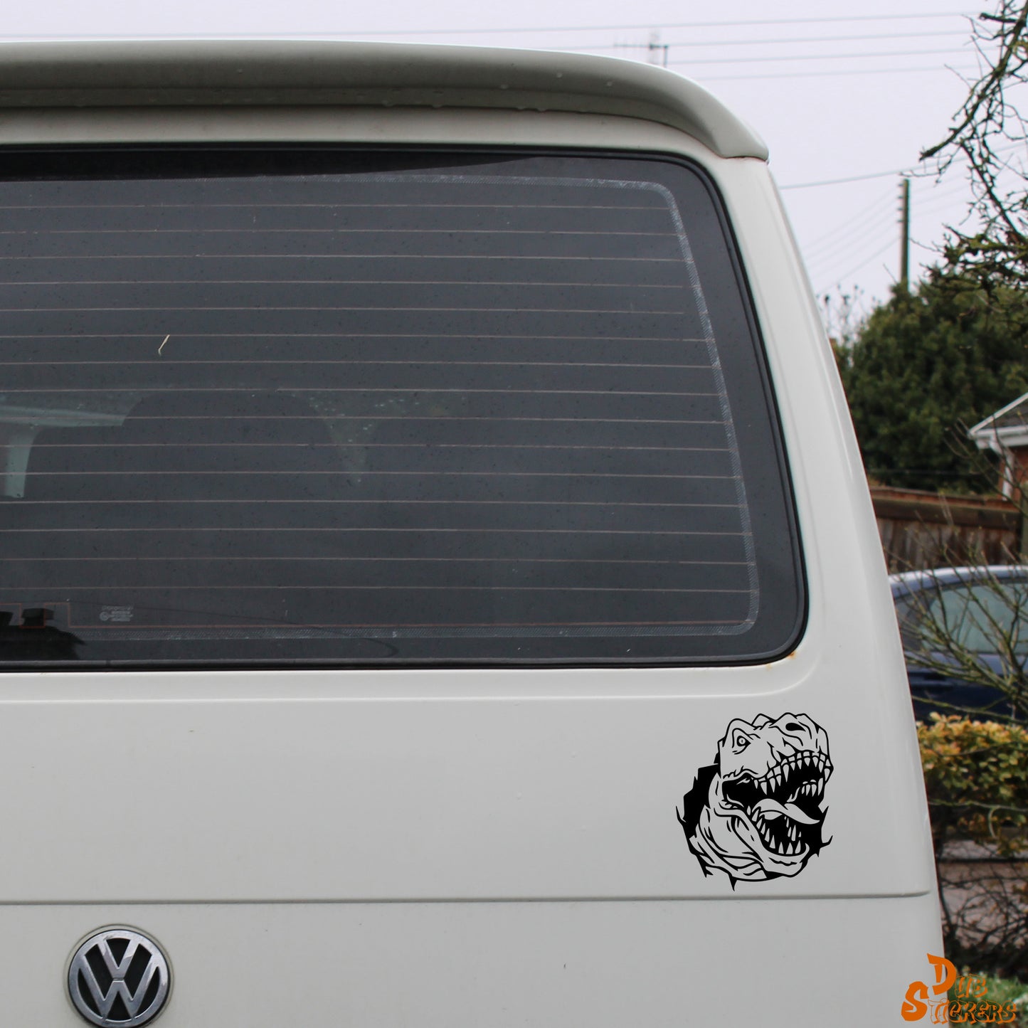 T Rex Head Decal Vinyl Waterpoof Sticker Campervan Laptop Window