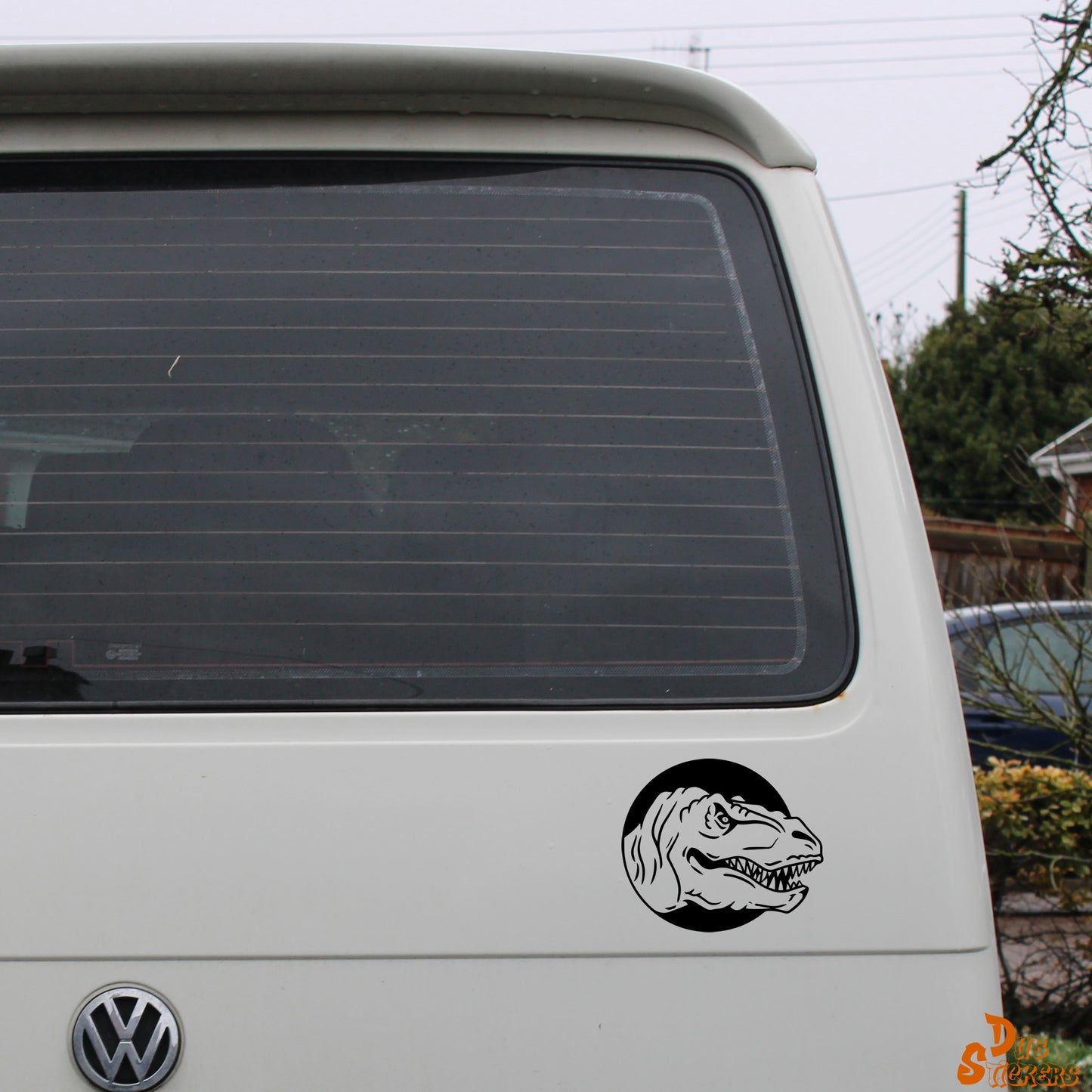T Rex Head Decal Vinyl Waterpoof Sticker Campervan Laptop Window