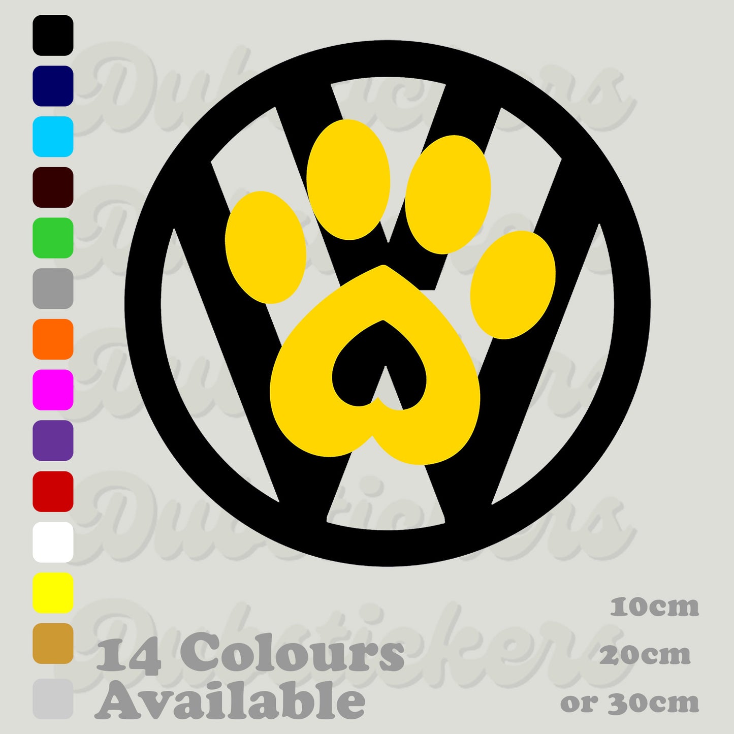 Dub Pawprint Decal
